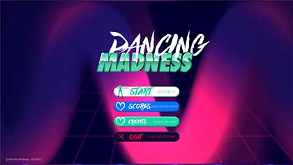 DancingMadness Le menu principale